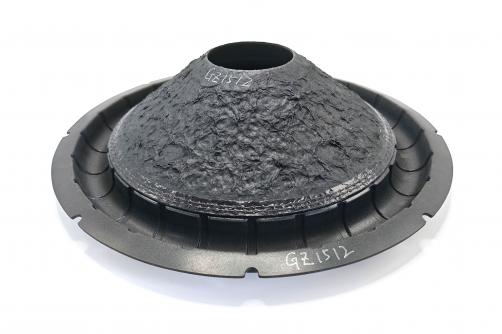 GZ1512: 15″  Non Press Paper Subwoofer  Cone with  decorative stripes surround 3″ VCID