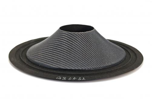 GZ6562:6.5inch glass fiber cone with cloth edge,1.5inch VCID