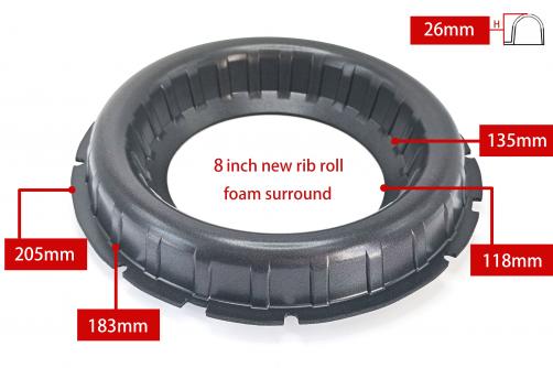 GZB08-5:8 inch new rib roll foam surround