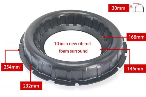 GZB10-8:10 inch new rib roll foam surround