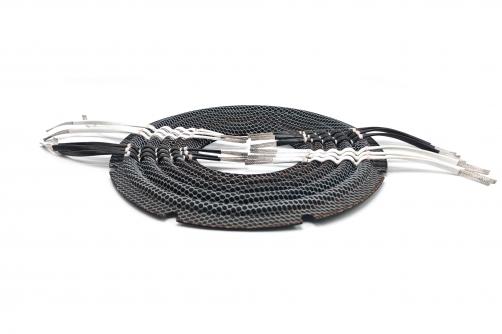 251x100.5mm Triple Layer PC + Silicone Spider with White Mesh Top Layer, 12 Strands of 63-core Flat Wire (with Black and White Silicone Sleeves) and 8 Notches, TB0458A