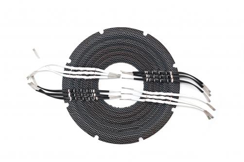 251x100.5mm Triple Layer PC + Silicone Spider with White Mesh Top Layer, 12 Strands of 63-core Flat Wire (with Black and White Silicone Sleeves) and 8 Notches, TB0458A