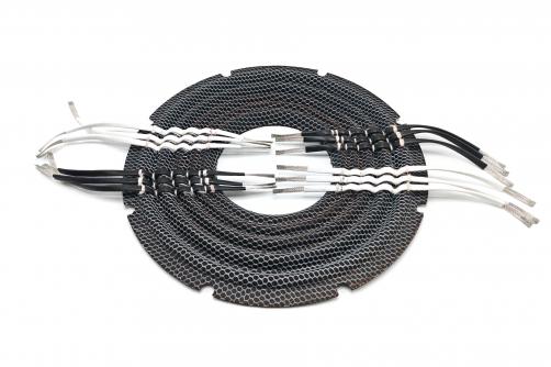 251x100.5mm Triple Layer PC + Silicone Spider with White Mesh Top Layer, 12 Strands of 63-core Flat Wire (with Black and White Silicone Sleeves) and 8 Notches, TB0458A