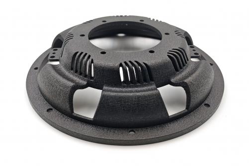 PJ10627 2025 NEW 10 inch 6-Spoke Aluminum Subwoofer Frame with Black Wrinkle Finish for Speaker Parts