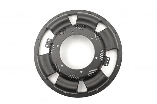PJ12627 2025 NEW 12 inch 6-Spoke Aluminum Subwoofer Frame with Black Wrinkle Finish for Speaker Parts