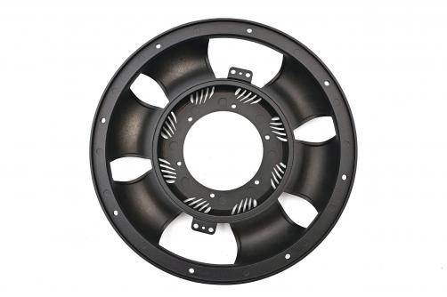 PJ12627 2025 NEW 12 inch 6-Spoke Aluminum Subwoofer Frame with Black Wrinkle Finish for Speaker Parts