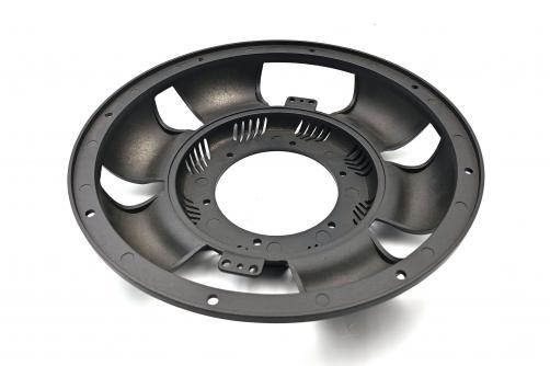 PJ12627 2025 NEW 12 inch 6-Spoke Aluminum Subwoofer Frame with Black Wrinkle Finish for Speaker Parts