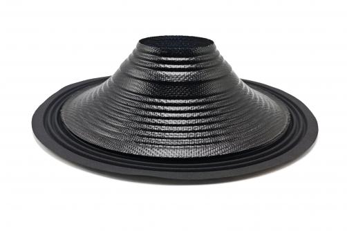 GZ12139:12inch Blue silk carbon fiber cone with cloth edge，3inch VCID