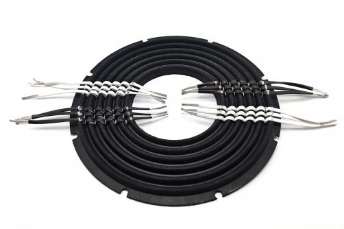 303x127.5mm Five-Layer PC + Dual-Layer Silicone Spider with 12 Strands of 63-core Flat Wire (in Black/White Sleeves), TB0513D