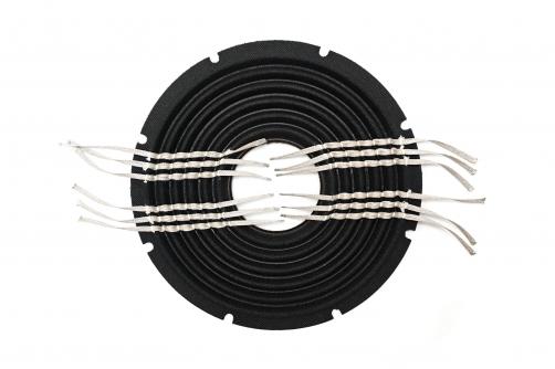 TB0339:  252x77.3mm Triple Layer Nomex + Silicone Spider with 12 Strands of 63-core Silver-coated Flat Wire and 8 Notches