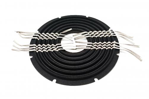 TB0339:  252x77.3mm Triple Layer Nomex + Silicone Spider with 12 Strands of 63-core Silver-coated Flat Wire and 8 Notches