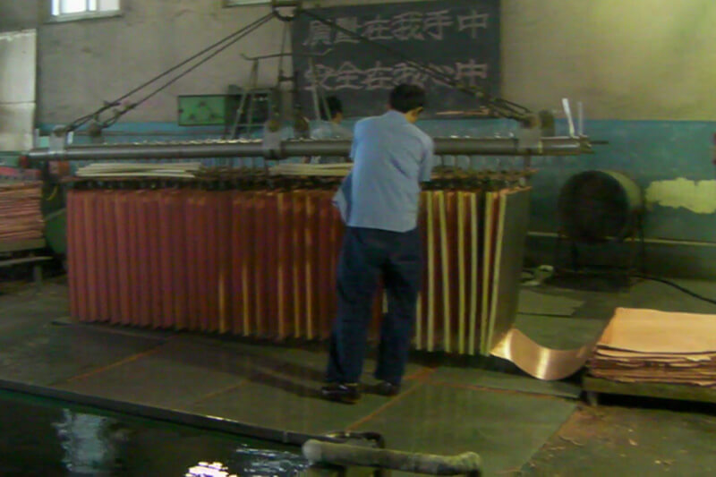 Copper cathode producing line
