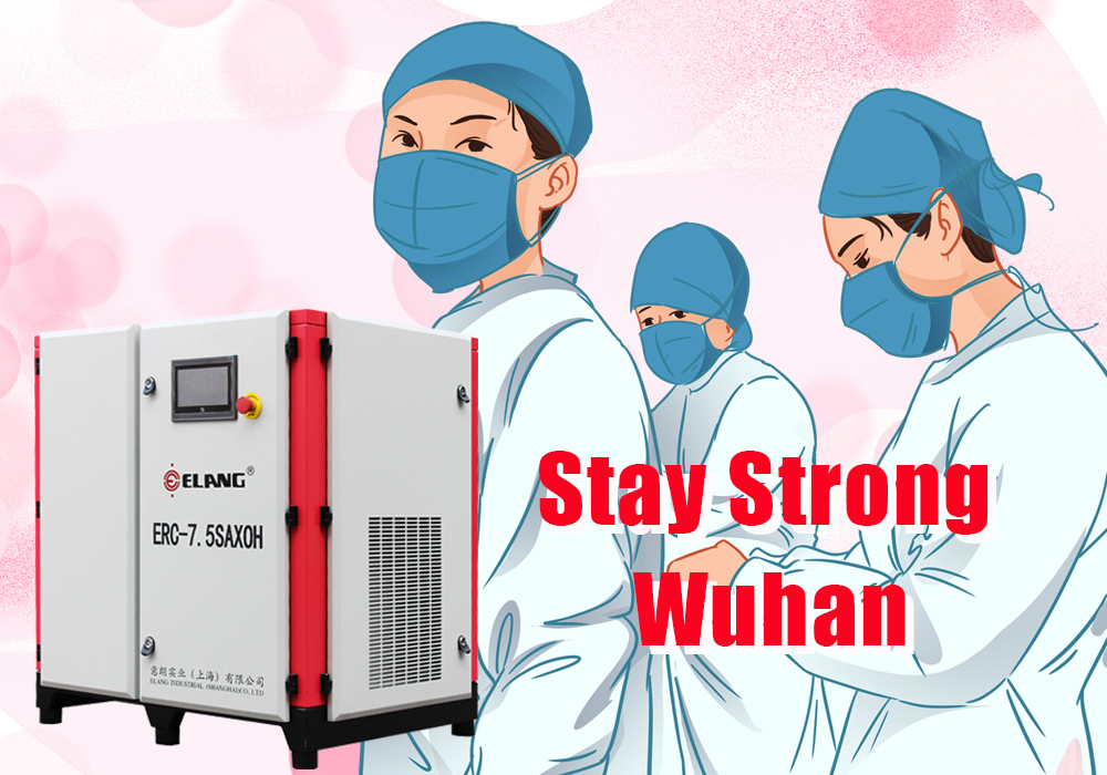 Six Oil Free Scroll Compressors were Donated to Wuhan Hospital
