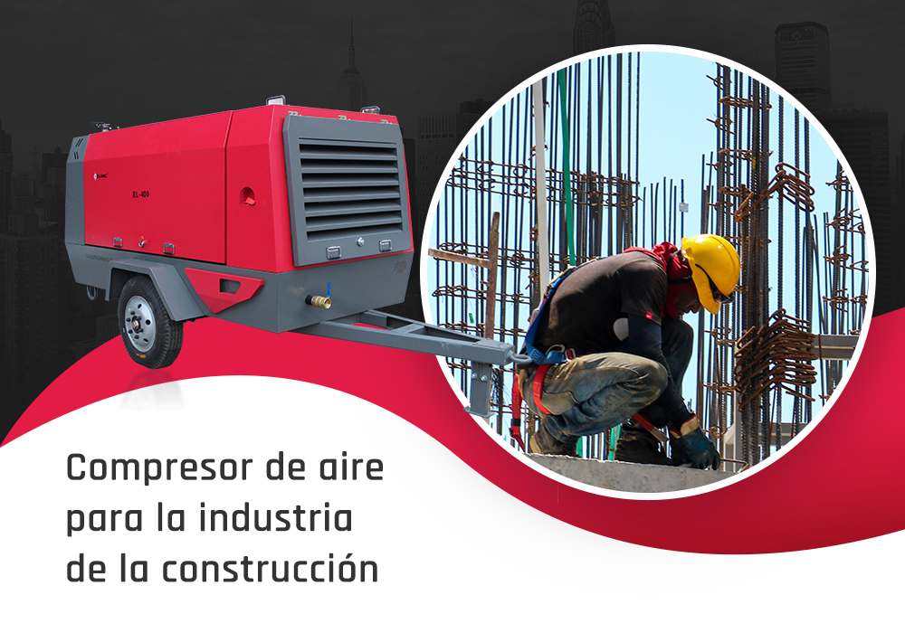 Air compressor for construction industry