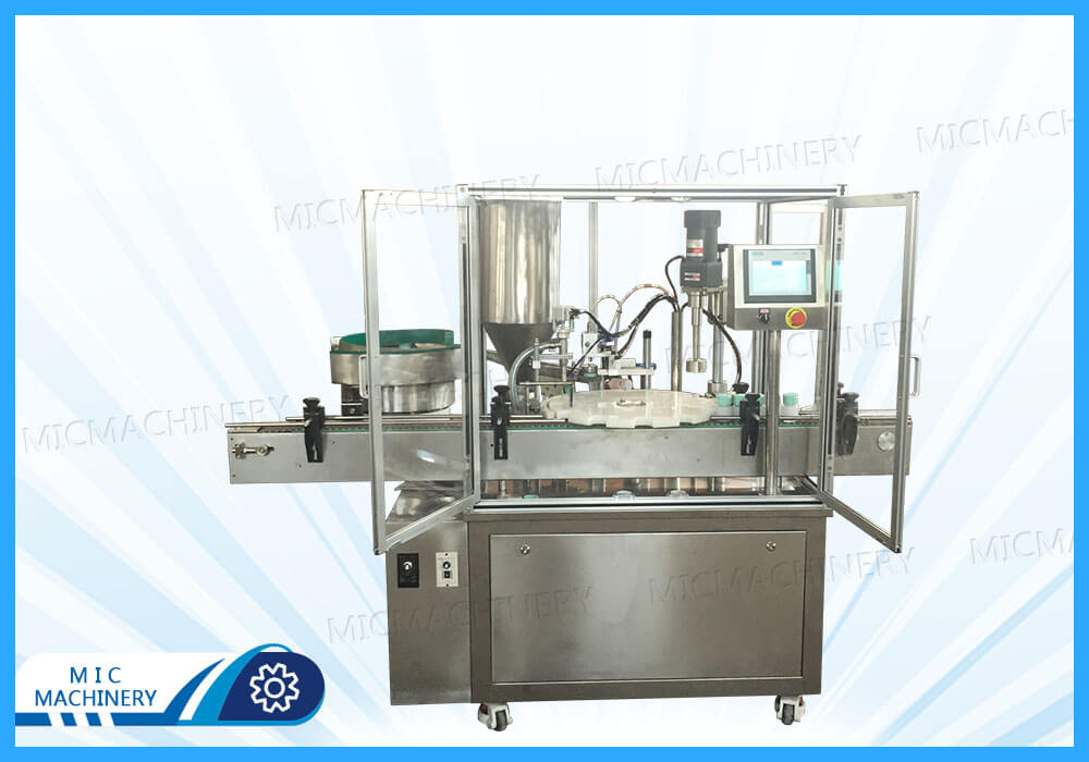 MIC Export to Thailand 2018 new product automatic gel balm filling capping machine for glass jar
