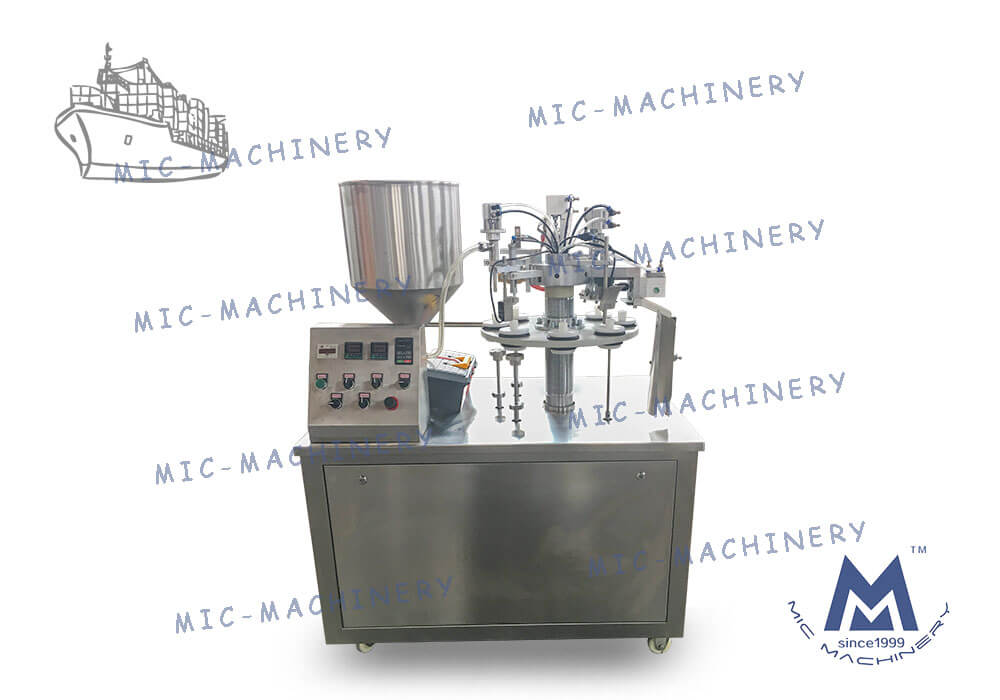Exported to Russia MIC-R30 semi automatic soft tube filling machine