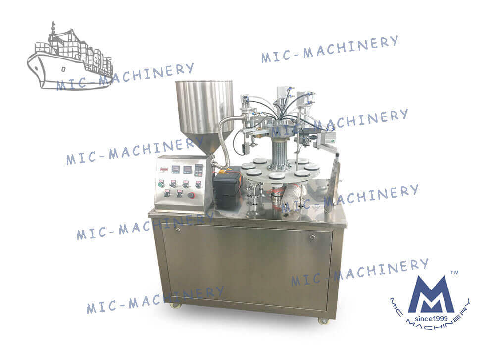 MIC-R30 semi automatic soft tube filling machine exported to the republic of korea