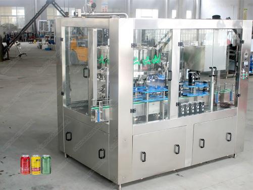 Gas drink filling seaming machine for can package