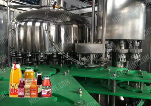 Juice filling capping machine for glass bottle