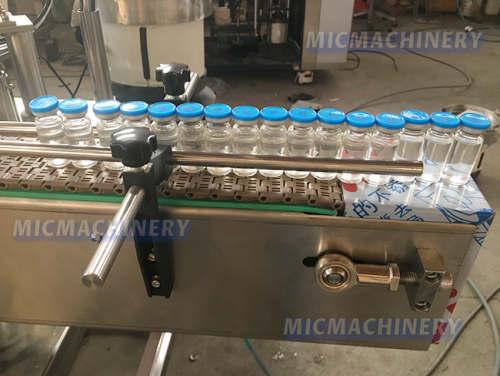Penicillin bottle filling machine ( MIC-L40 Small glass Bottle Filling Corking And Seaming Machine )
