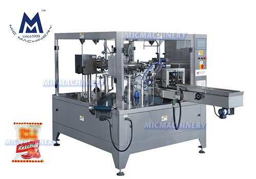MIC Pouch Filling And Sealing Machine Price ( Ketchup, Honey, Sauce, 10-50 Pouchs/min )