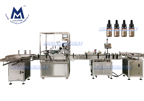 MIC CBD Filling Machine ( E-liquid, Essential oil, 30-40 Bottles/min )