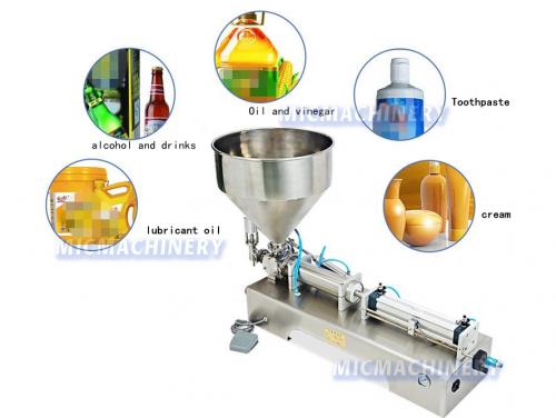MIC-V01 Manual Peanut Butter Filling Machine ( Honey, Liquid, Ketchup, 1500 Bottles/H )