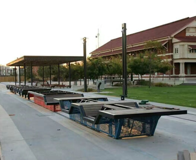 Steel game table for park