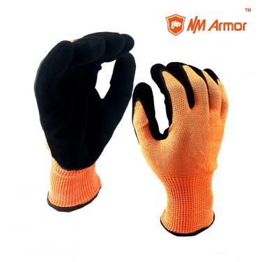 ANSI CUT 5 Orange Safety Nitrile Glove Slip Resistant Ansi Work Gloves - DY1350DS-OR/BLK