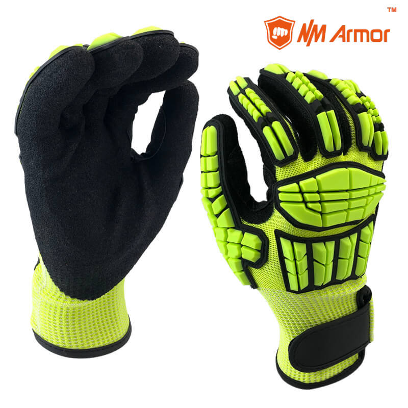 EN388:4544EPANSI CUT 5 Anti-Vibration Protective Safety Work Glove-DY1350AC-A5