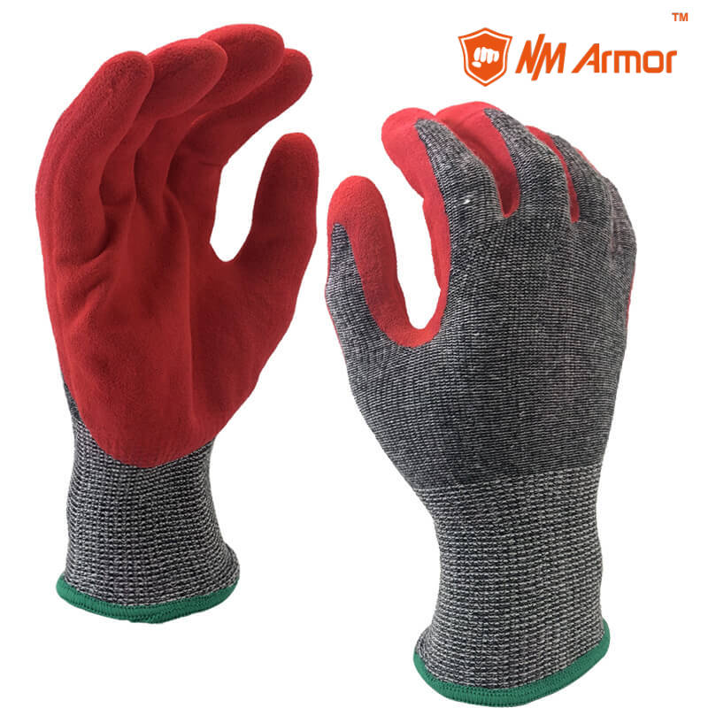 ANTI CUT 6 Cut Resistant Protective Nitrile Work Gloves - DY1350A6-R