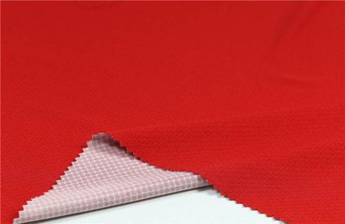 Woven Polyester Spandex Red