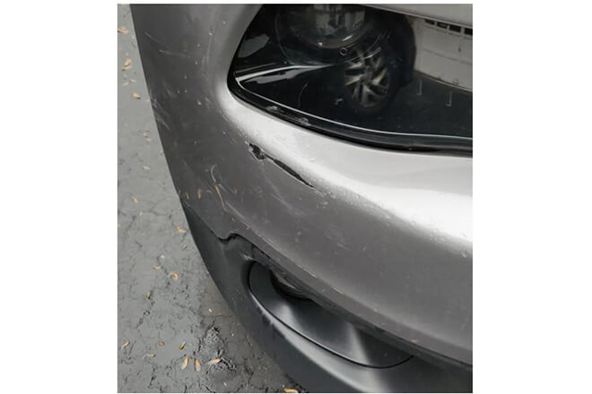 Wide Scar On Plastic Bumper