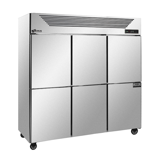 Fan cooing & direct cooling 6 door upright commercial refrigerator size 1880x800x2040