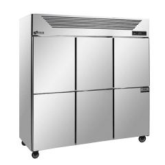 Fan cooing & direct cooling 6 door upright commercial refrigerator size 1880x800x2040