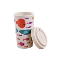 PLA 100% biodegradable creative leak proof coffee mugs with leakproof cover