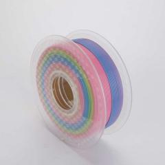 Eco- friendly 100% Biodegradable Customized Shiny Rainbow Multi-colored 1kg 1.75mm Pla Filament