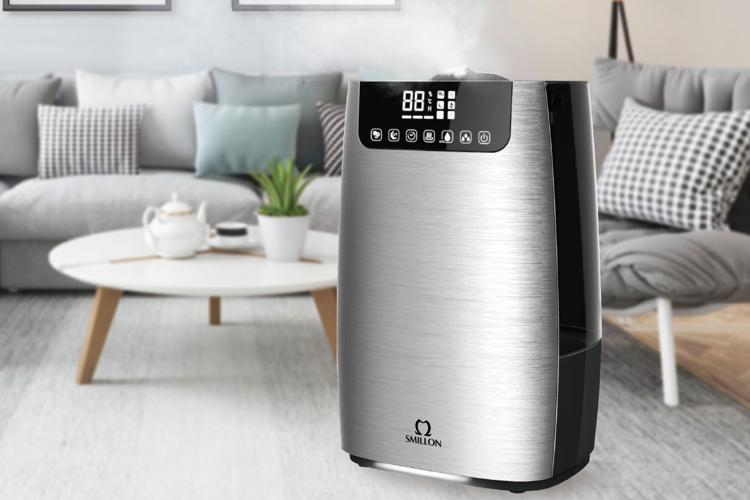 Air Purifier Humidifier with HEPA & Active Carbon Filter 802
