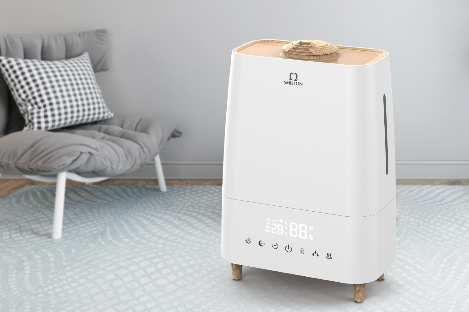 Air Purifier Humidifier with HEPA & Active Carbon Filter 703