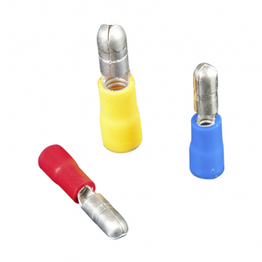 PVC-Insulated Double Crimp Bullet Male Disconnector