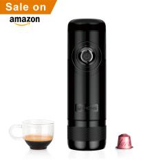 CP009 IMONS Fully Automatic Portable Espresso Machine CAN HEAT WATER Italian Coffee Maker For Nespresso Capsule, 12V Rechargeable, Cordless Use, Self Clean For Indoor and Outdoor Car Camping Hiking