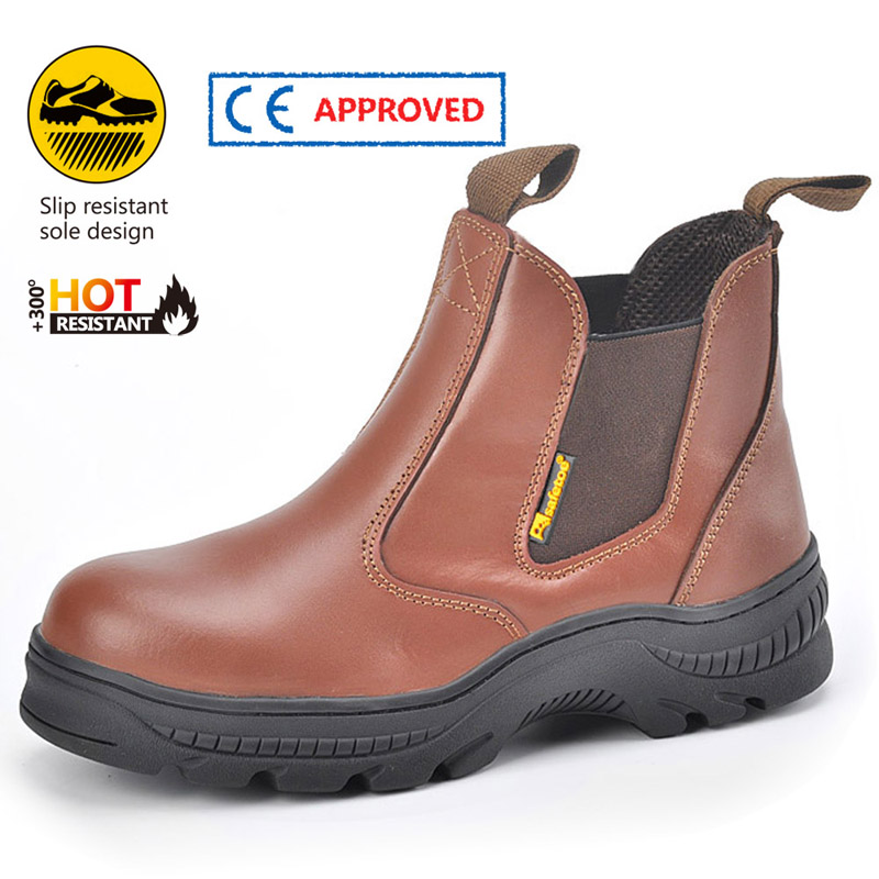 Safety Boots M-8025 Brown Rubber