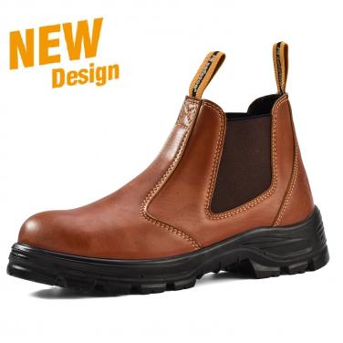 Brown Lace-up Safety Shoe M-8025 Brown