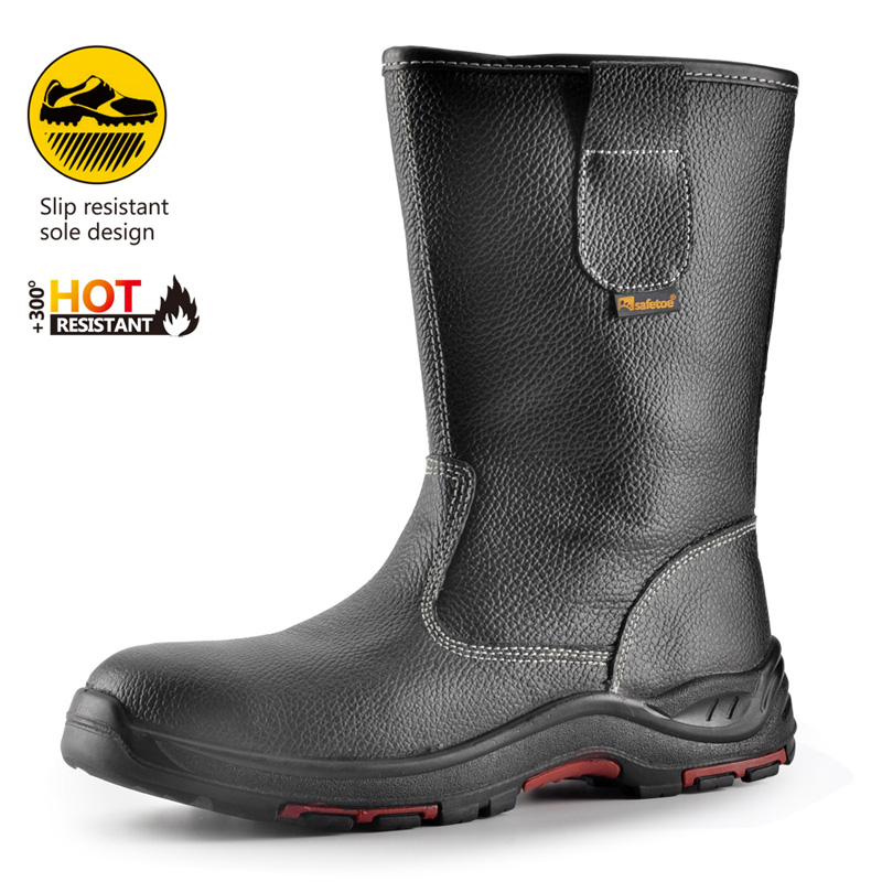 H-9001 Черные высокие новые защитные обуви