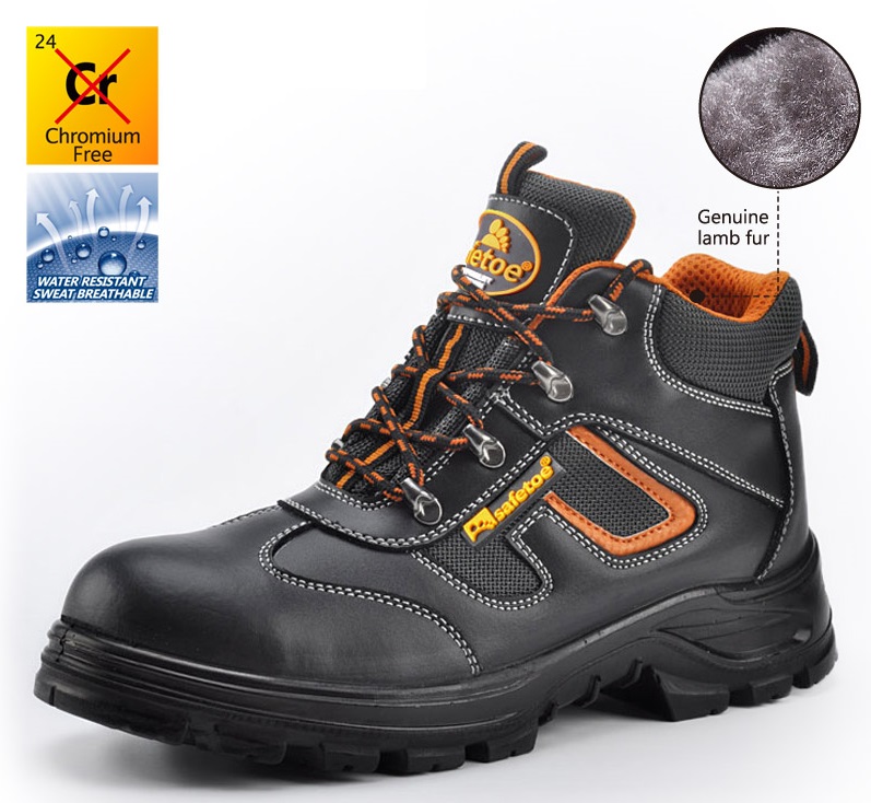 M-8306 Черные зимние защитные обуви PU/PU