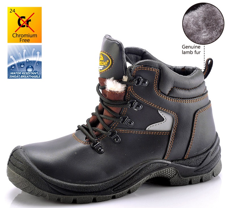 M-8087 Черные зимние защитные обуви PU/PU