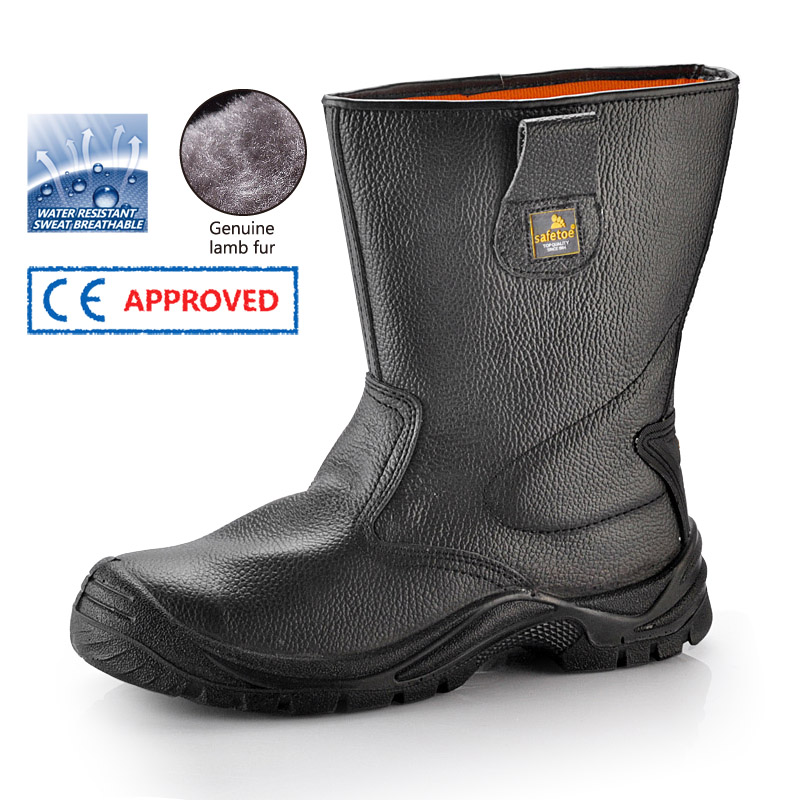 H-9001 Черный зимние защитные обуви