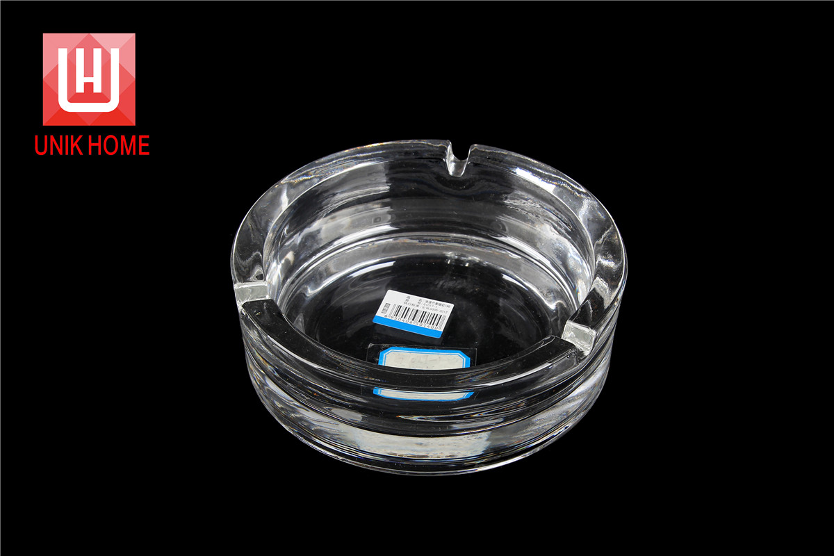 6.3 Inch Round Design Classic Glass Car Ashtray G1017-1