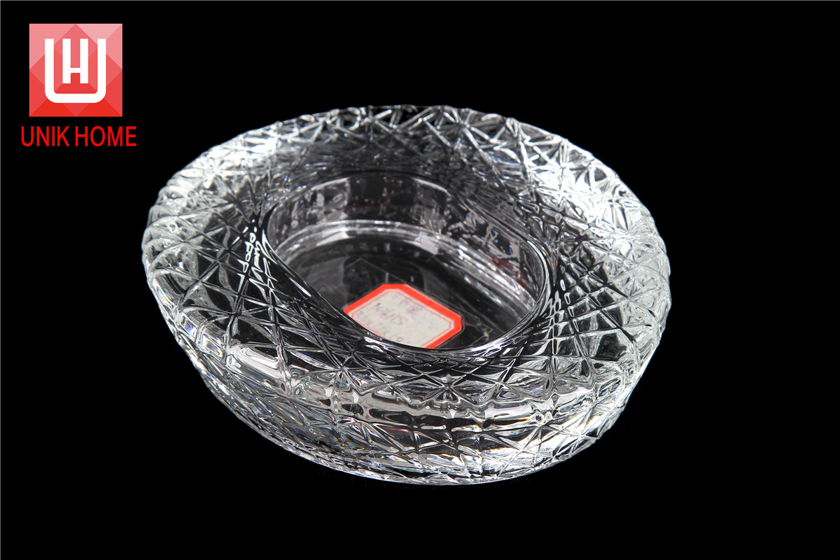 UNIK HOME Free Sample Glass Customize Crystal Ashtray Bird's Nest Style NEST-1