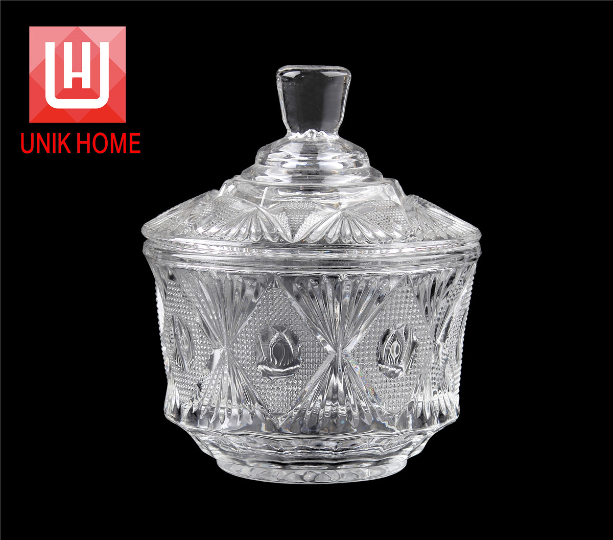 UNIK HOME European Aristocratic Style Glass Candy Jars for Wedding TG011